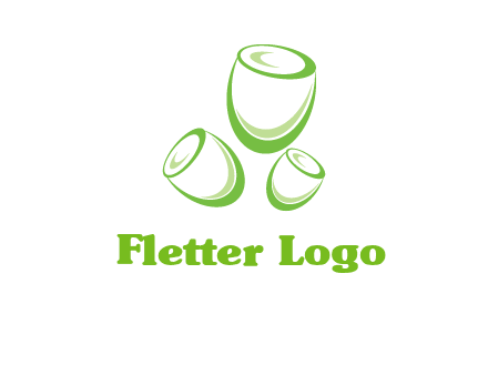 abstract tulips logo icon