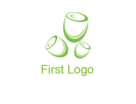 abstract tulips logo icon