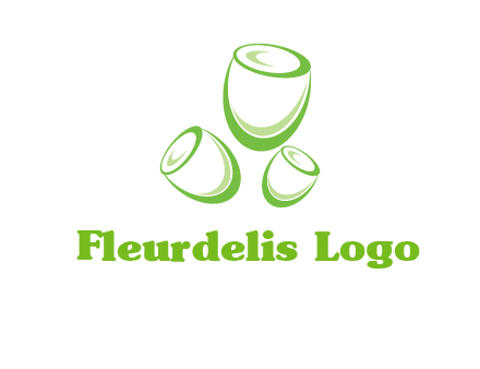 abstract tulips logo icon