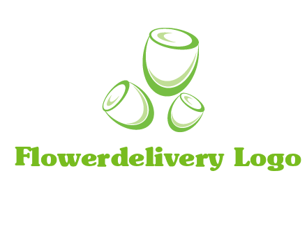 abstract tulips logo icon