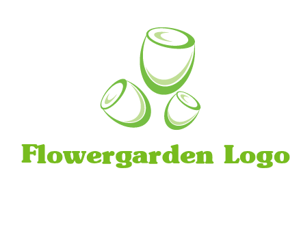 abstract tulips logo icon