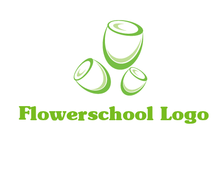 abstract tulips logo icon