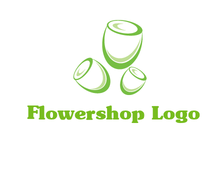 abstract tulips logo icon