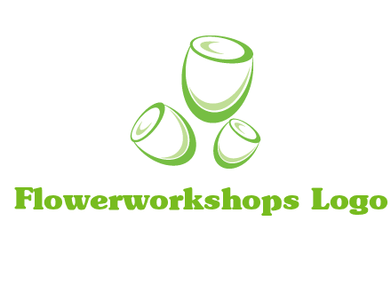 abstract tulips logo icon