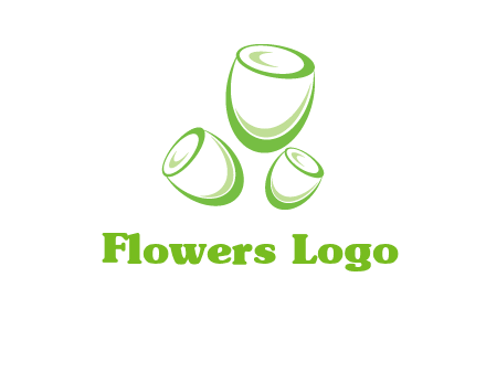 abstract tulips logo icon