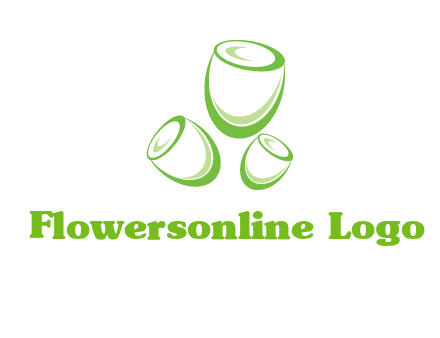 abstract tulips logo icon