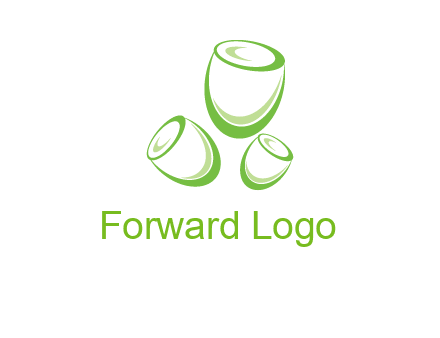 abstract tulips logo icon