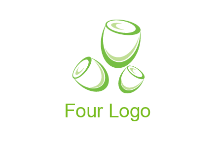 abstract tulips logo icon