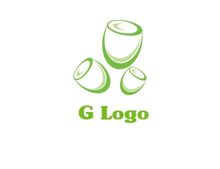 abstract tulips logo icon