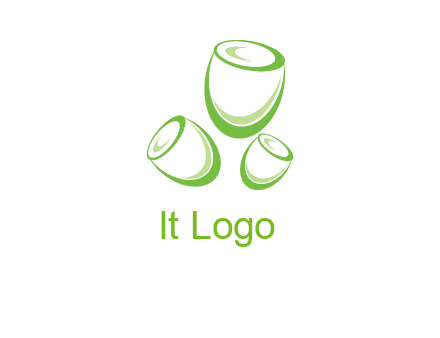 abstract tulips logo icon