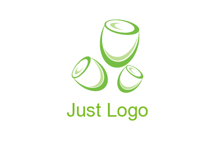 abstract tulips logo icon