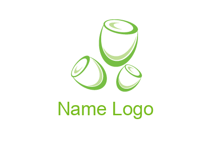 abstract tulips logo icon