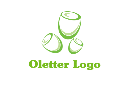 abstract tulips logo icon