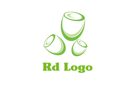 abstract tulips logo icon