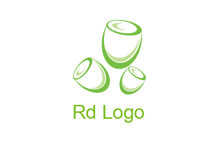 abstract tulips logo icon