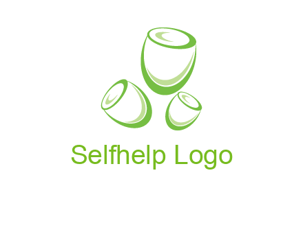 abstract tulips logo icon