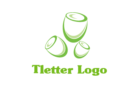 abstract tulips logo icon