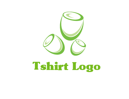 abstract tulips logo icon
