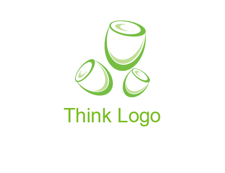 abstract tulips logo icon