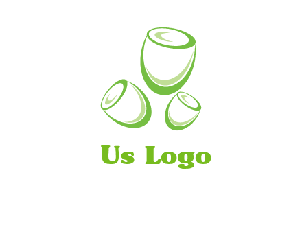 abstract tulips logo icon