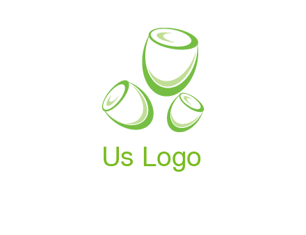 abstract tulips logo icon
