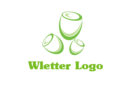 abstract tulips logo icon