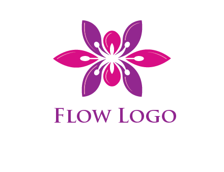 abstract lotus beauty logo
