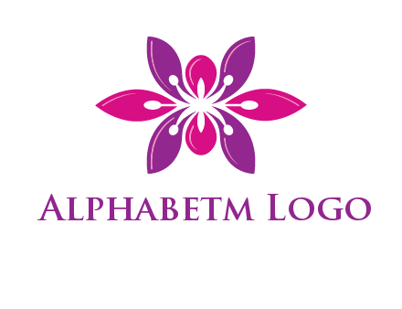abstract lotus beauty logo