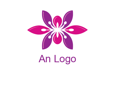 abstract lotus beauty logo