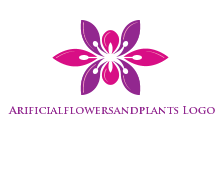 abstract lotus beauty logo