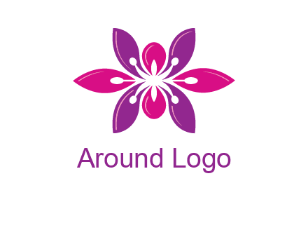abstract lotus beauty logo