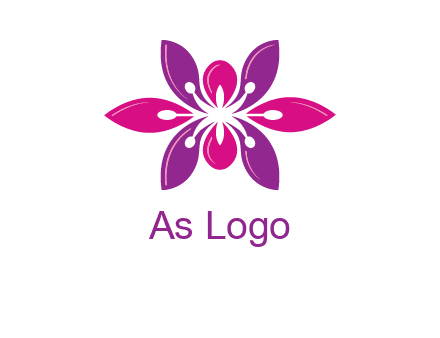 abstract lotus beauty logo