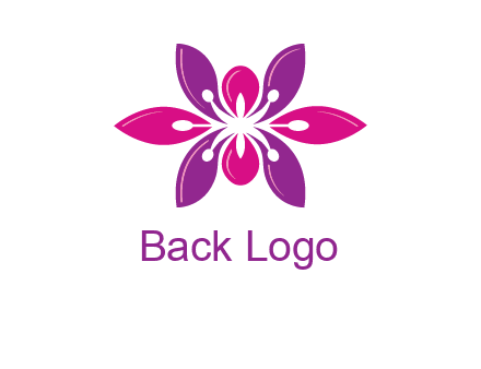 abstract lotus beauty logo