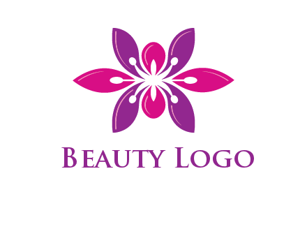 abstract lotus beauty logo