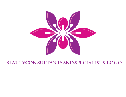 abstract lotus beauty logo