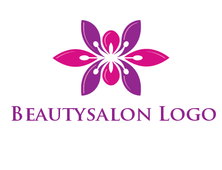 abstract lotus beauty logo