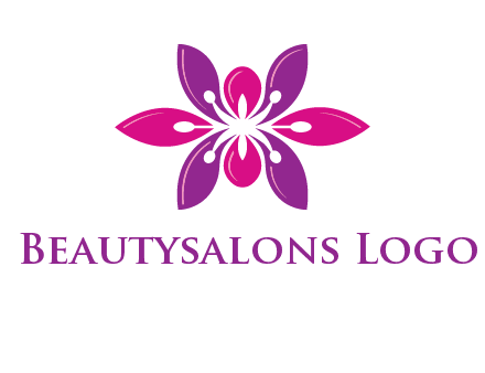 abstract lotus beauty logo