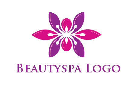 abstract lotus beauty logo