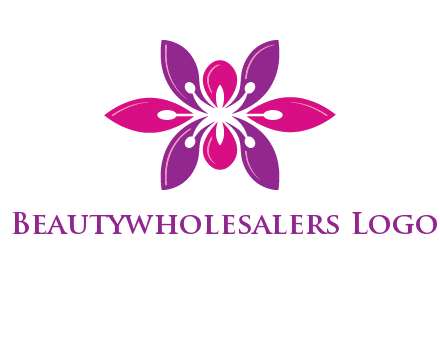 abstract lotus beauty logo