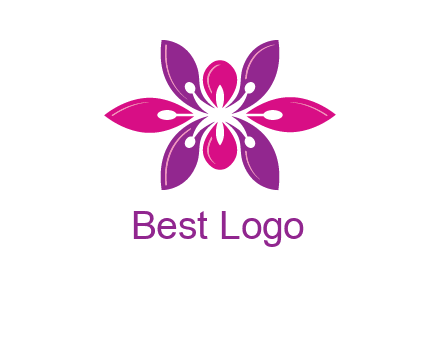 abstract lotus beauty logo