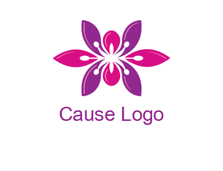 abstract lotus beauty logo