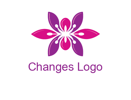 abstract lotus beauty logo