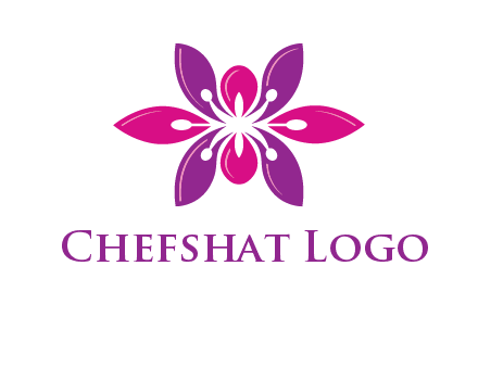 abstract lotus beauty logo