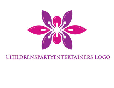 abstract lotus beauty logo
