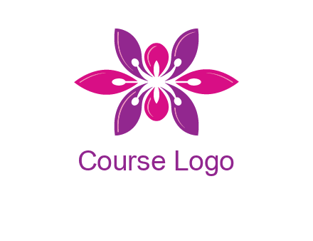 abstract lotus beauty logo