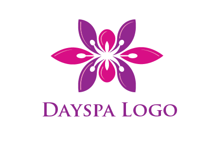 abstract lotus beauty logo