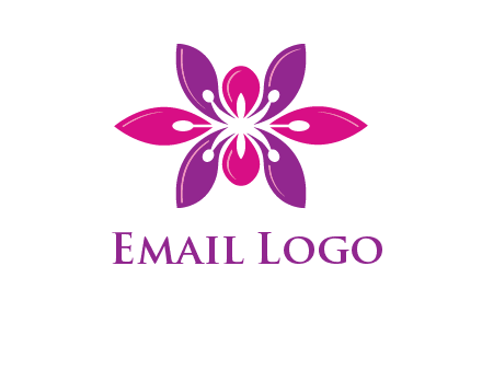 abstract lotus beauty logo