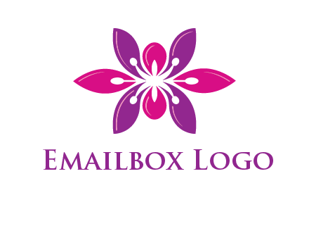abstract lotus beauty logo