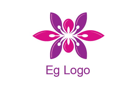 abstract lotus beauty logo