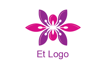 abstract lotus beauty logo